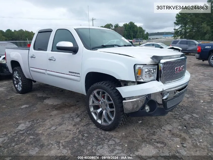 2010 GMC Sierra 1500 Sle VIN: 3GTRKVE34AG244863 Lot: 40309074