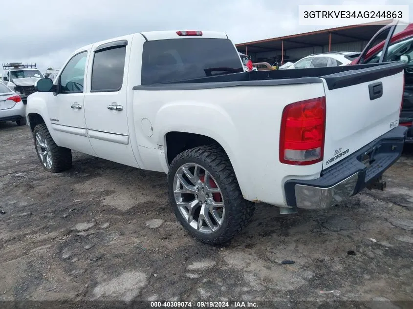 2010 GMC Sierra 1500 Sle VIN: 3GTRKVE34AG244863 Lot: 40309074