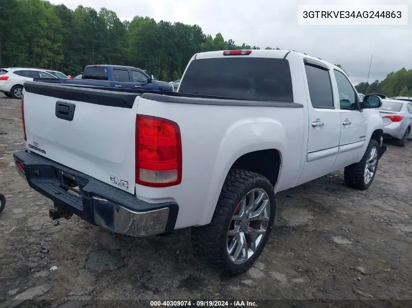 2010 GMC Sierra 1500 Sle VIN: 3GTRKVE34AG244863 Lot: 40309074