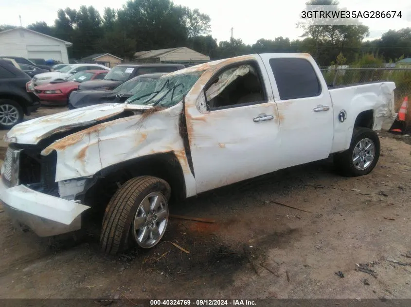 3GTRKWE35AG286674 2010 GMC Sierra 1500 Slt