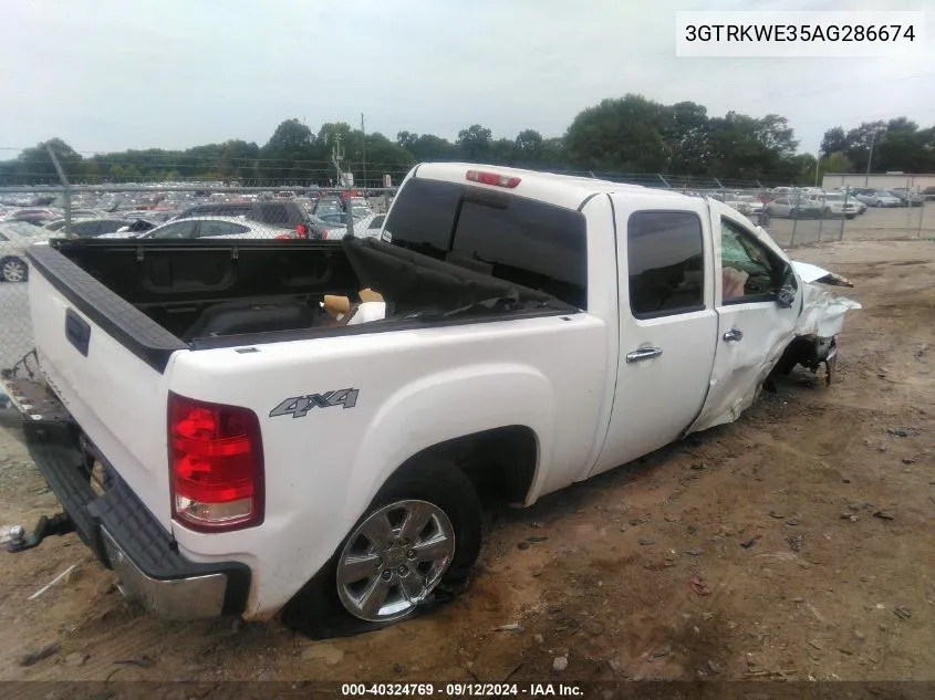 3GTRKWE35AG286674 2010 GMC Sierra 1500 Slt