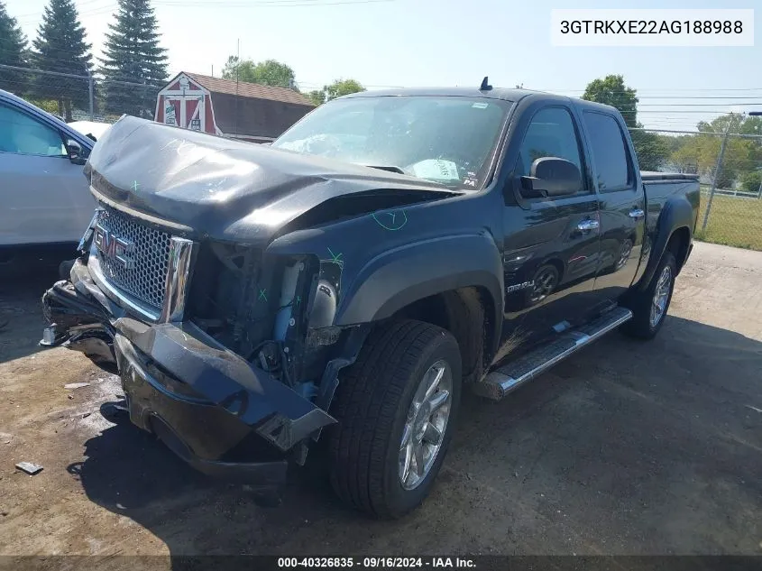 3GTRKXE22AG188988 2010 GMC Sierra 1500 K1500 Denali