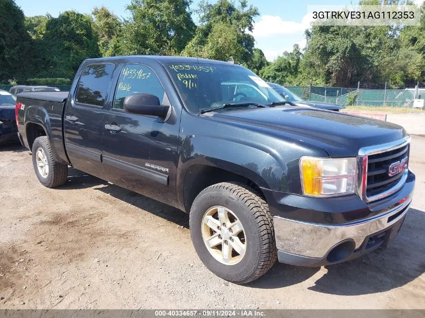 2010 GMC Sierra 1500 Sle VIN: 3GTRKVE31AG112353 Lot: 40334657