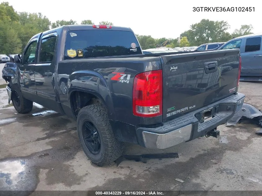 3GTRKVE36AG102451 2010 GMC Sierra 1500 Sle