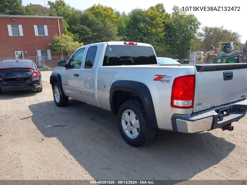 2010 GMC Sierra 1500 Sle VIN: 1GTSKVE38AZ132472 Lot: 40351528