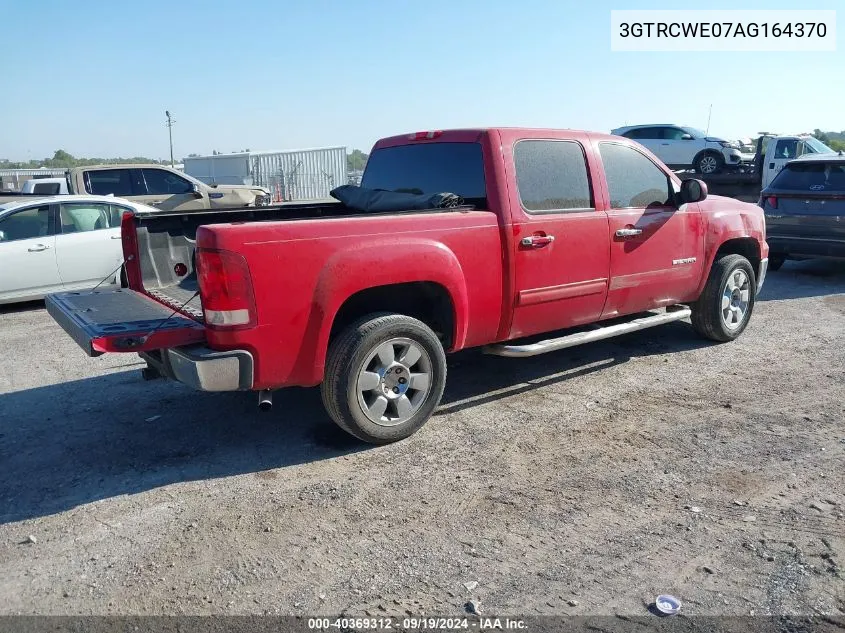 2010 GMC Sierra 1500 Slt VIN: 3GTRCWE07AG164370 Lot: 40369312