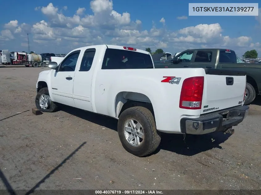 2010 GMC Sierra 1500 Sle VIN: 1GTSKVE31AZ139277 Lot: 40376719