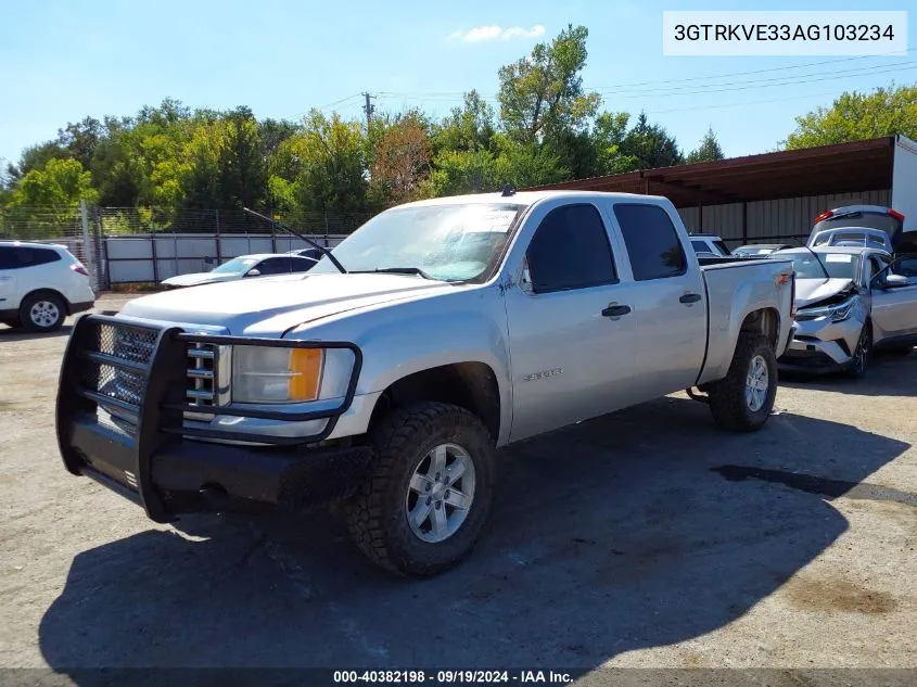 2010 GMC Sierra 1500 Sle VIN: 3GTRKVE33AG103234 Lot: 40382198