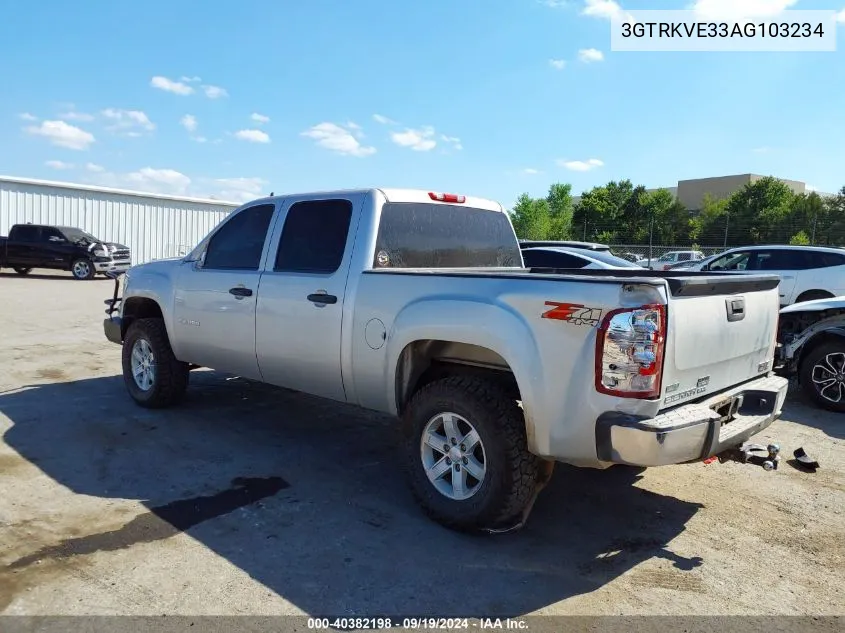 2010 GMC Sierra 1500 Sle VIN: 3GTRKVE33AG103234 Lot: 40382198