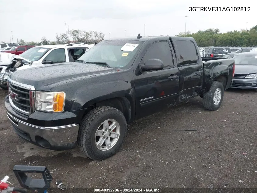 2010 GMC Sierra 1500 Sle VIN: 3GTRKVE31AG102812 Lot: 40392796