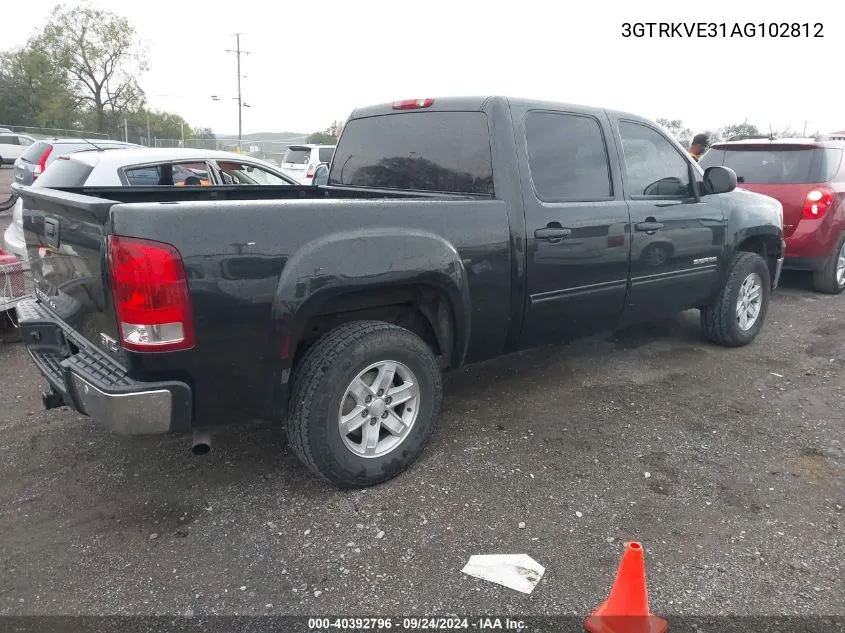 2010 GMC Sierra 1500 Sle VIN: 3GTRKVE31AG102812 Lot: 40392796