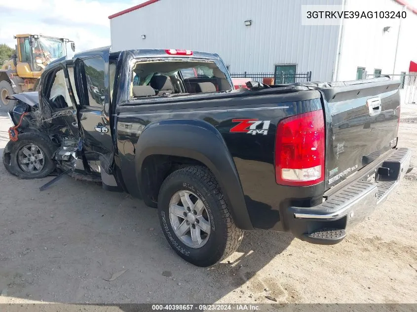 2010 GMC Sierra K1500 Sle VIN: 3GTRKVE39AG103240 Lot: 40398657