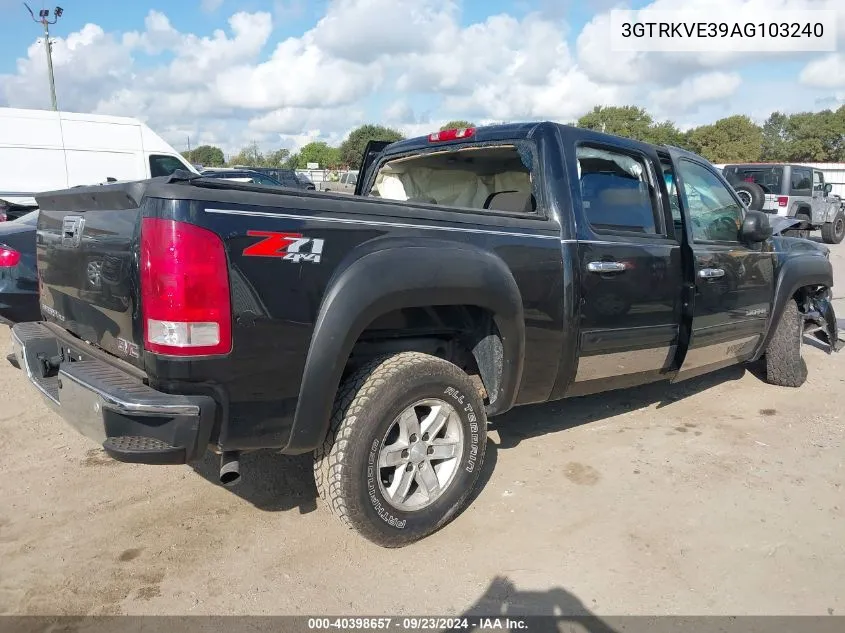 2010 GMC Sierra K1500 Sle VIN: 3GTRKVE39AG103240 Lot: 40398657