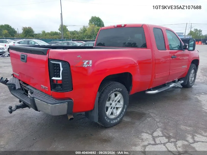 2010 GMC Sierra 1500 Sle VIN: 1GTSKVE35AZ107688 Lot: 40404692