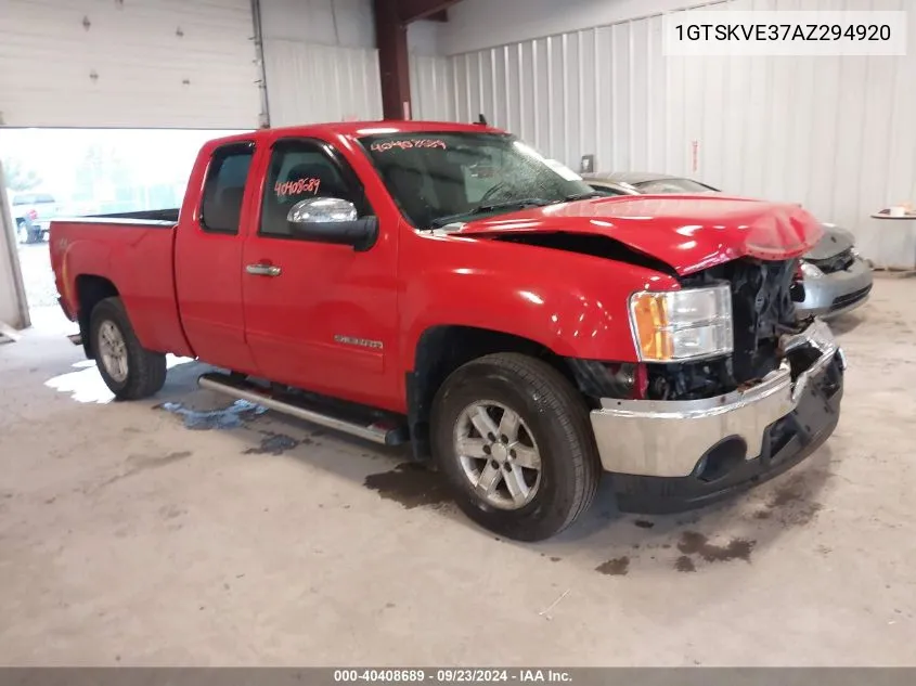 2010 GMC Sierra 1500 Sle VIN: 1GTSKVE37AZ294920 Lot: 40408689