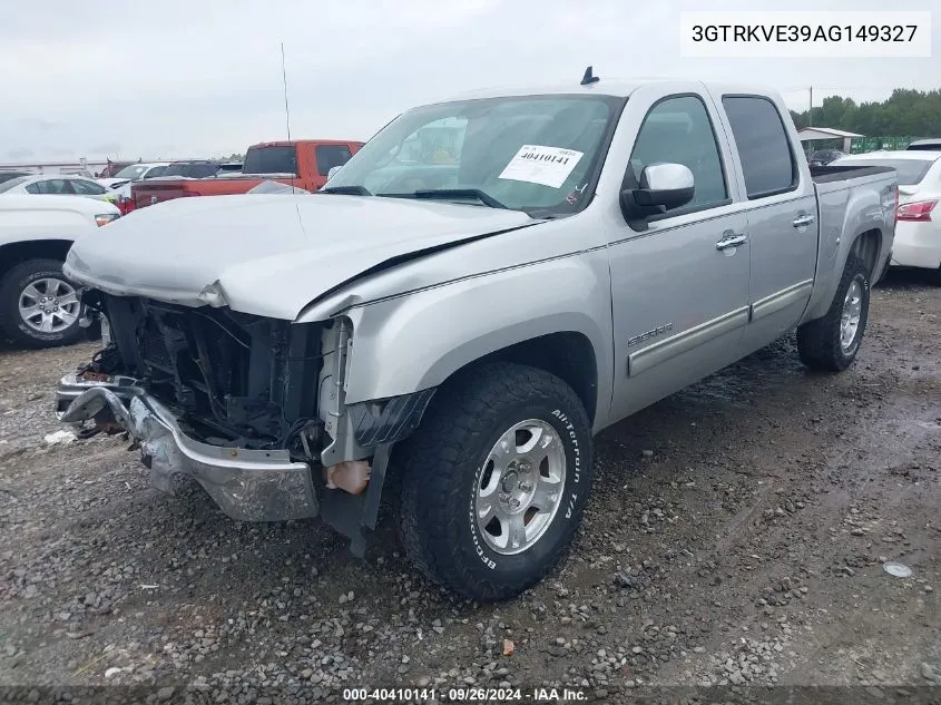 2010 GMC Sierra 1500 Sle VIN: 3GTRKVE39AG149327 Lot: 40410141