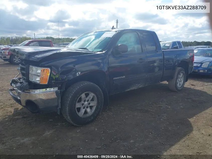 2010 GMC Sierra 1500 Sle VIN: 1GTSKVE33AZ288709 Lot: 40436409