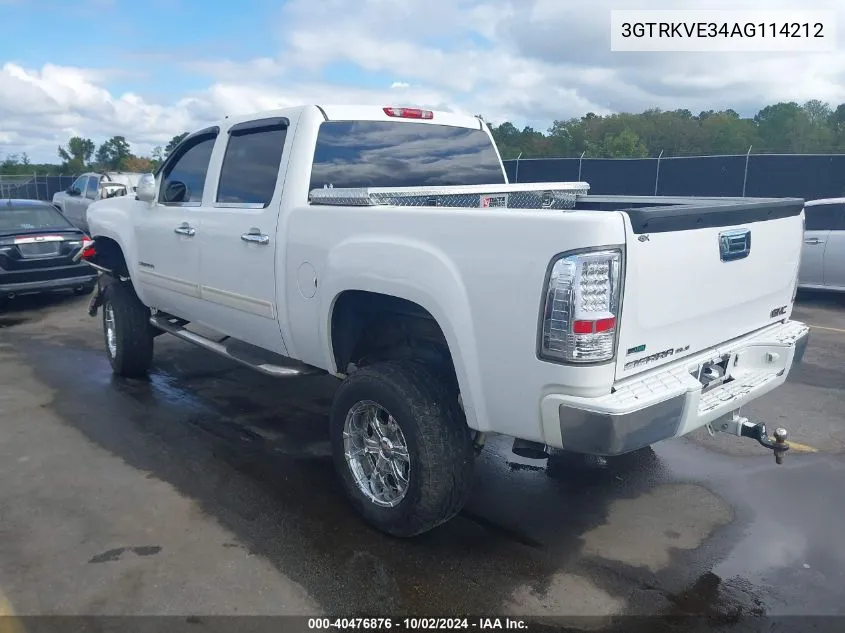 2010 GMC Sierra 1500 Sle VIN: 3GTRKVE34AG114212 Lot: 40476876