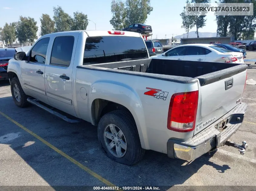 2010 GMC Sierra 1500 Sle VIN: 3GTRKVE37AG155823 Lot: 40485372