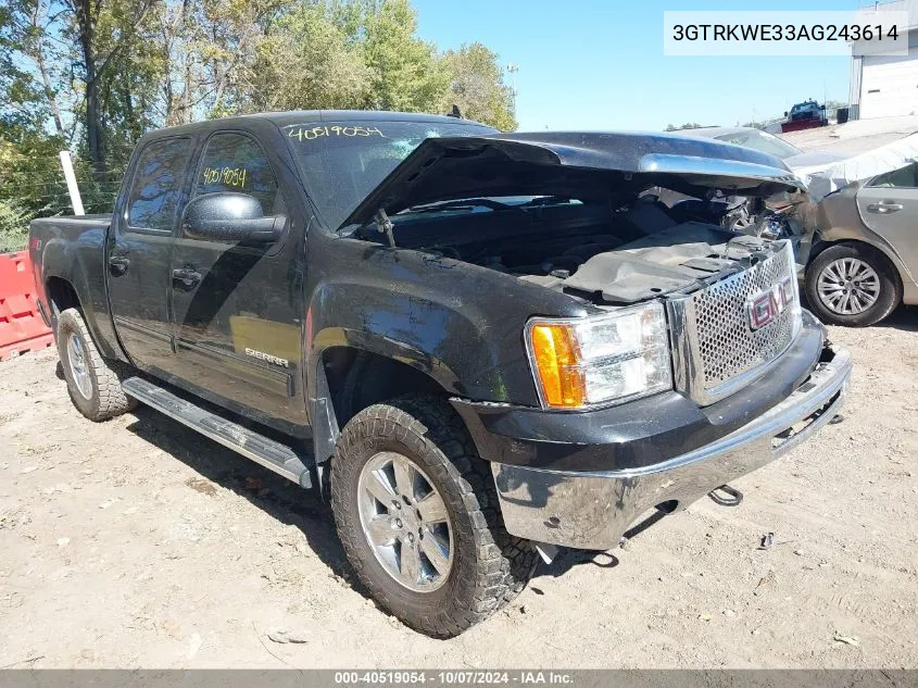 2010 GMC Sierra 1500 Slt VIN: 3GTRKWE33AG243614 Lot: 40519054