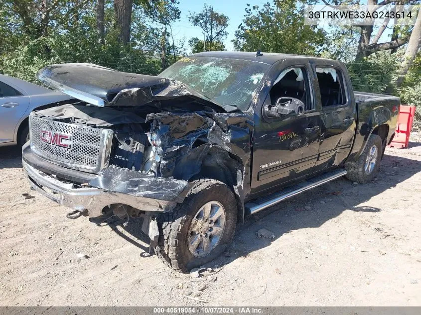 2010 GMC Sierra 1500 Slt VIN: 3GTRKWE33AG243614 Lot: 40519054