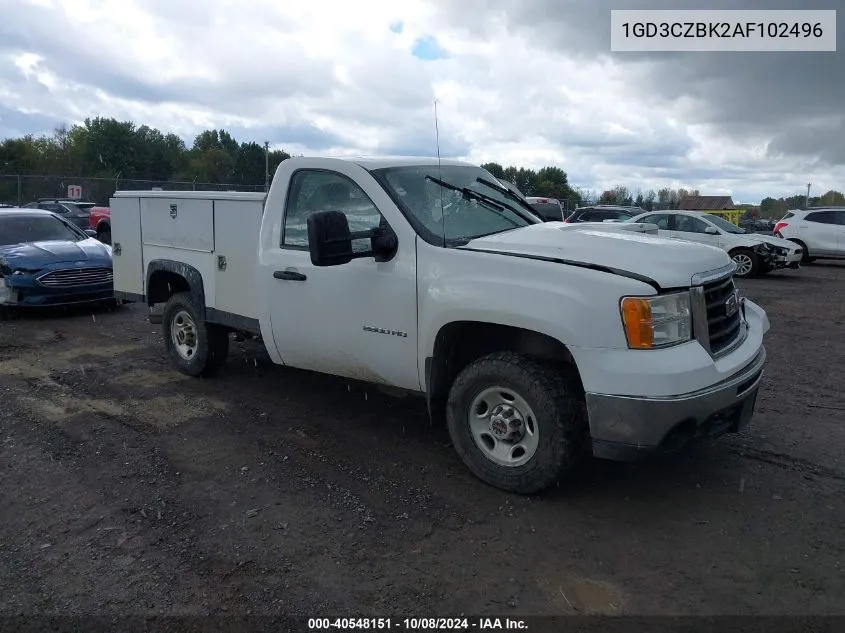 2010 GMC Sierra 2500Hd C2500 Heavy Duty VIN: 1GD3CZBK2AF102496 Lot: 40548151