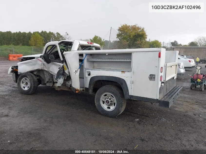 2010 GMC Sierra 2500Hd C2500 Heavy Duty VIN: 1GD3CZBK2AF102496 Lot: 40548151