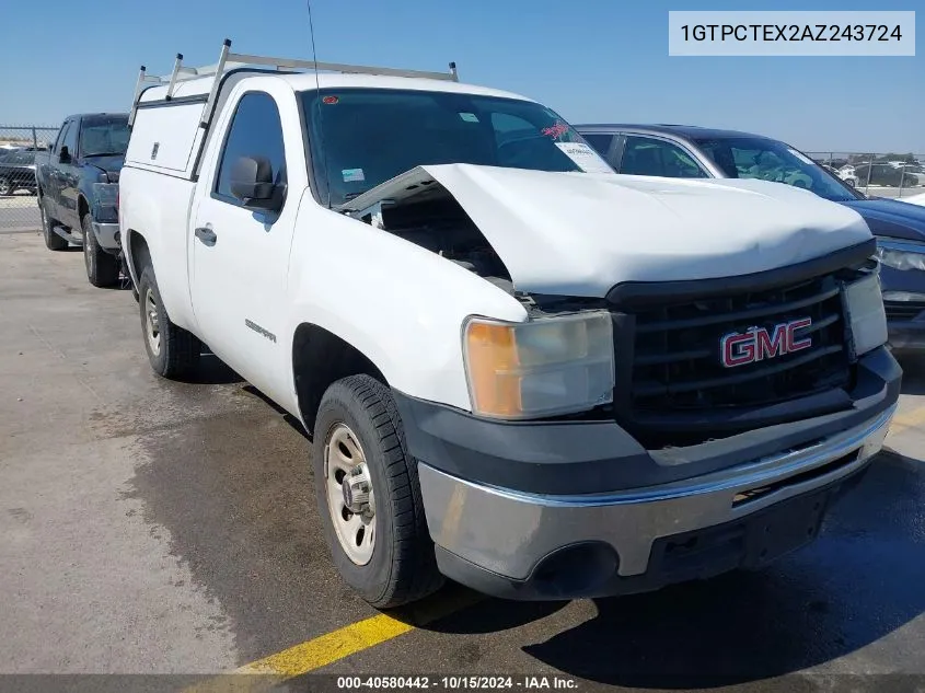 2010 GMC Sierra 1500 Work Truck VIN: 1GTPCTEX2AZ243724 Lot: 40580442