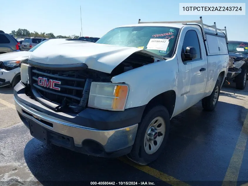 2010 GMC Sierra 1500 Work Truck VIN: 1GTPCTEX2AZ243724 Lot: 40580442