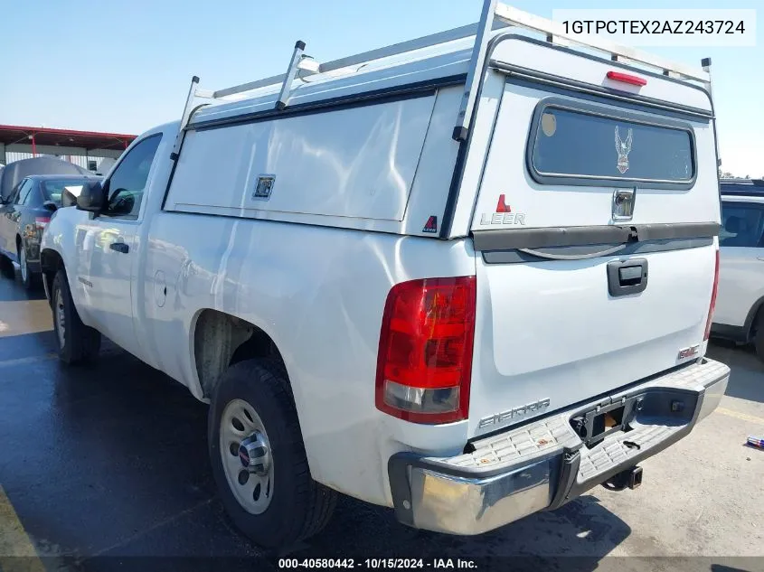 2010 GMC Sierra 1500 Work Truck VIN: 1GTPCTEX2AZ243724 Lot: 40580442