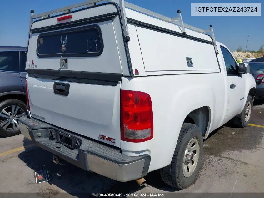 2010 GMC Sierra 1500 Work Truck VIN: 1GTPCTEX2AZ243724 Lot: 40580442