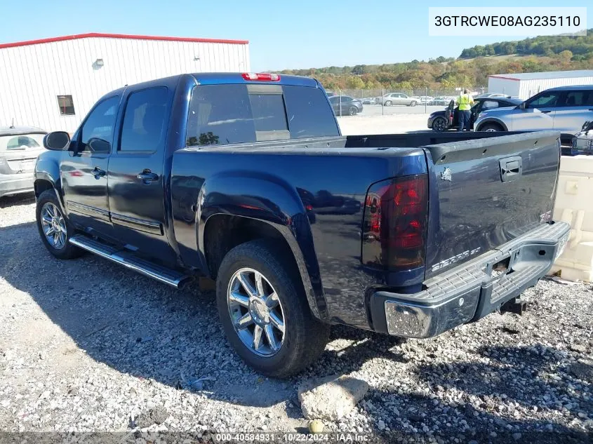 2010 GMC Sierra 1500 Slt VIN: 3GTRCWE08AG235110 Lot: 40584931