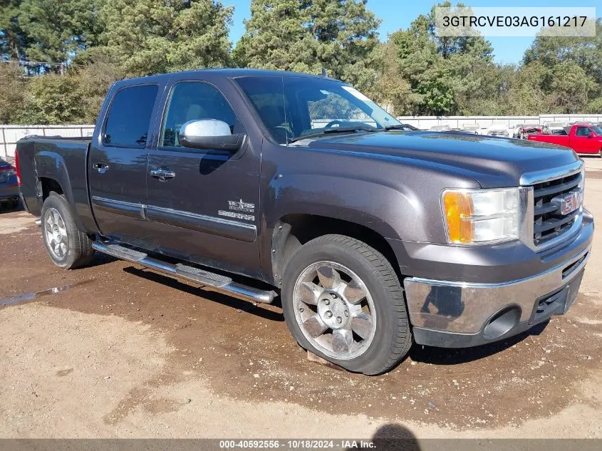 2010 GMC Sierra 1500 Sle VIN: 3GTRCVE03AG161217 Lot: 40592556