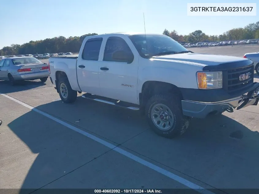 2010 GMC Sierra 1500 Work Truck VIN: 3GTRKTEA3AG231637 Lot: 40602092