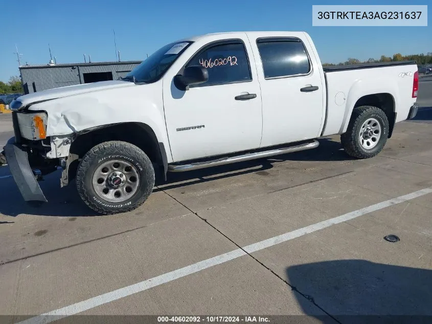 2010 GMC Sierra 1500 Work Truck VIN: 3GTRKTEA3AG231637 Lot: 40602092