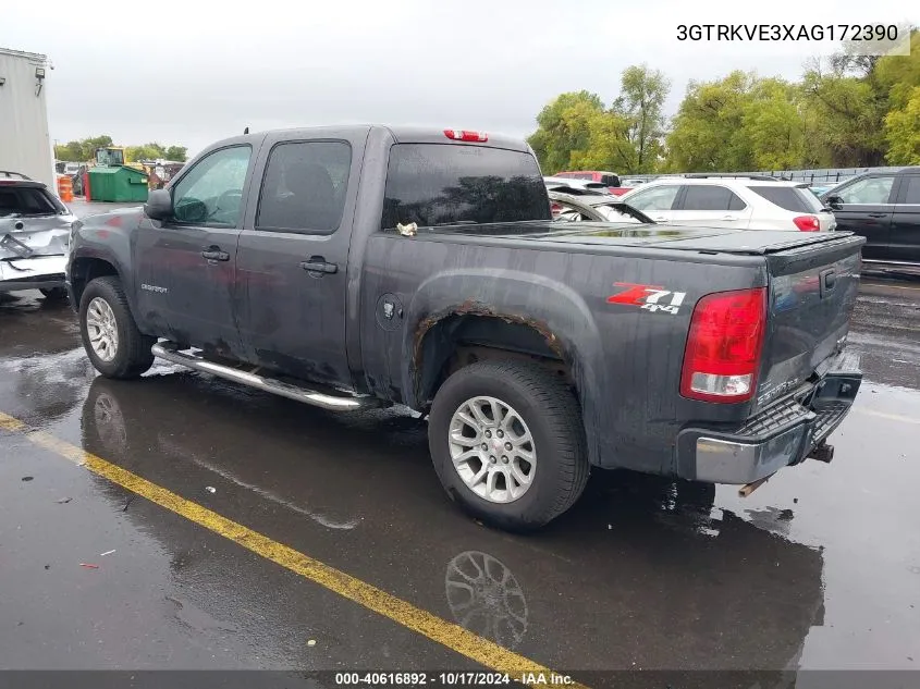 2010 GMC Sierra 1500 Sle VIN: 3GTRKVE3XAG172390 Lot: 40616892