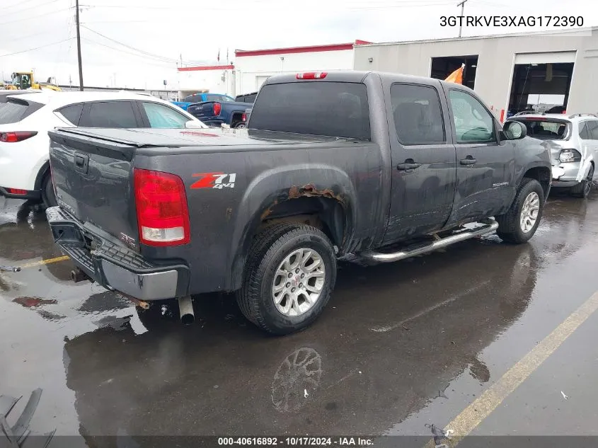 2010 GMC Sierra 1500 Sle VIN: 3GTRKVE3XAG172390 Lot: 40616892