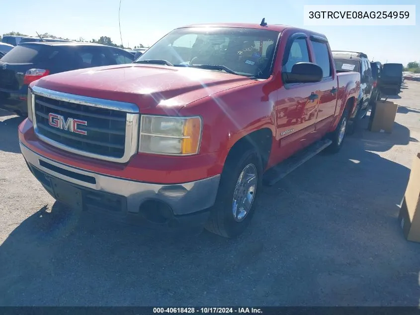 2010 GMC Sierra 1500 Sle VIN: 3GTRCVE08AG254959 Lot: 40618428