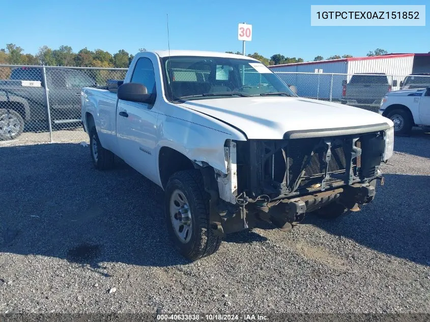 2010 GMC Sierra 1500 Work Truck VIN: 1GTPCTEX0AZ151852 Lot: 40633838