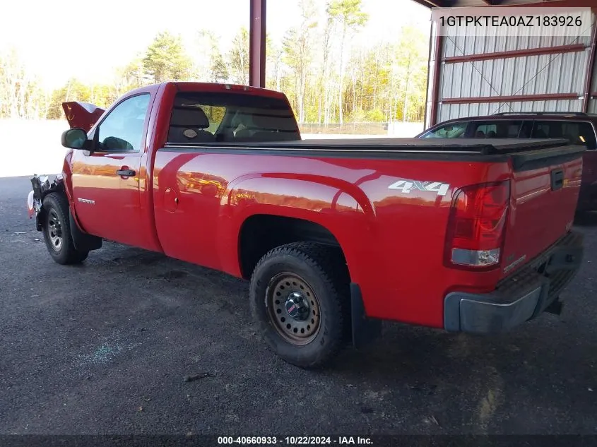 2010 GMC Sierra 1500 Work Truck VIN: 1GTPKTEA0AZ183926 Lot: 40660933