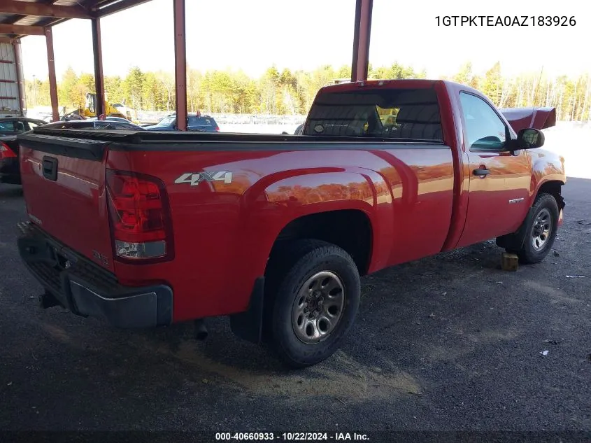 2010 GMC Sierra 1500 Work Truck VIN: 1GTPKTEA0AZ183926 Lot: 40660933