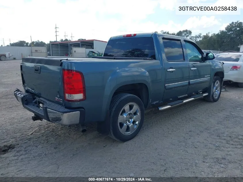 2010 GMC Sierra 1500 Sle VIN: 3GTRCVE00AG258438 Lot: 40677674