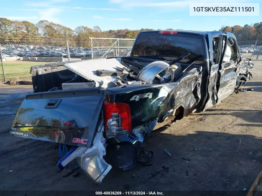 2010 GMC Sierra 1500 Sle VIN: 1GTSKVE35AZ111501 Lot: 40836269