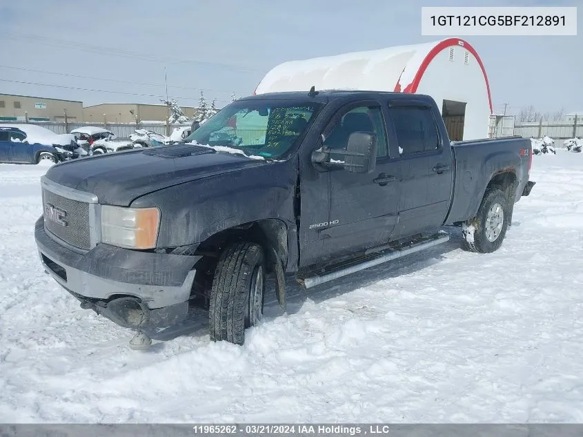 2011 GMC Sierra K2500 Slt VIN: 1GT121CG5BF212891 Lot: 11965262