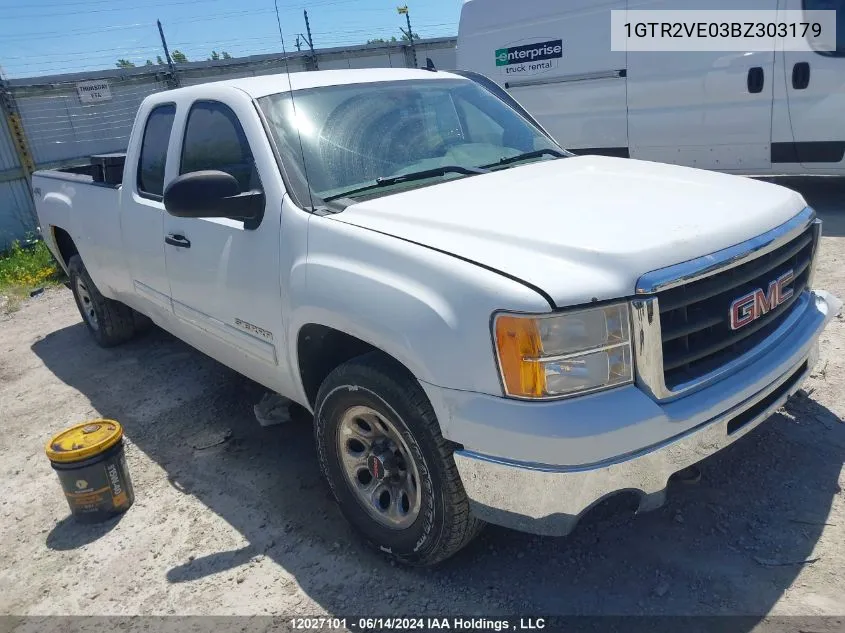 2011 GMC Sierra 1500 VIN: 1GTR2VE03BZ303179 Lot: 12027101