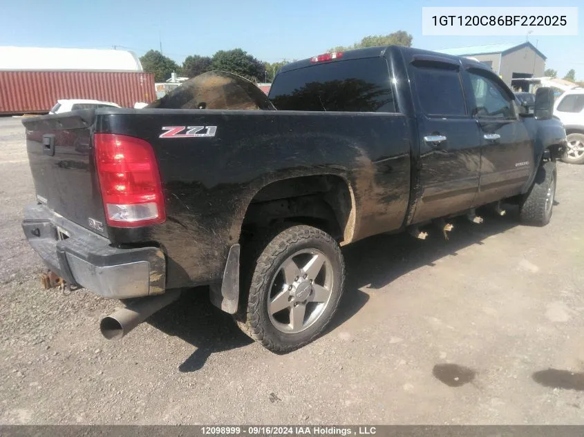 2011 GMC Sierra K2500 Sle VIN: 1GT120C86BF222025 Lot: 12098999