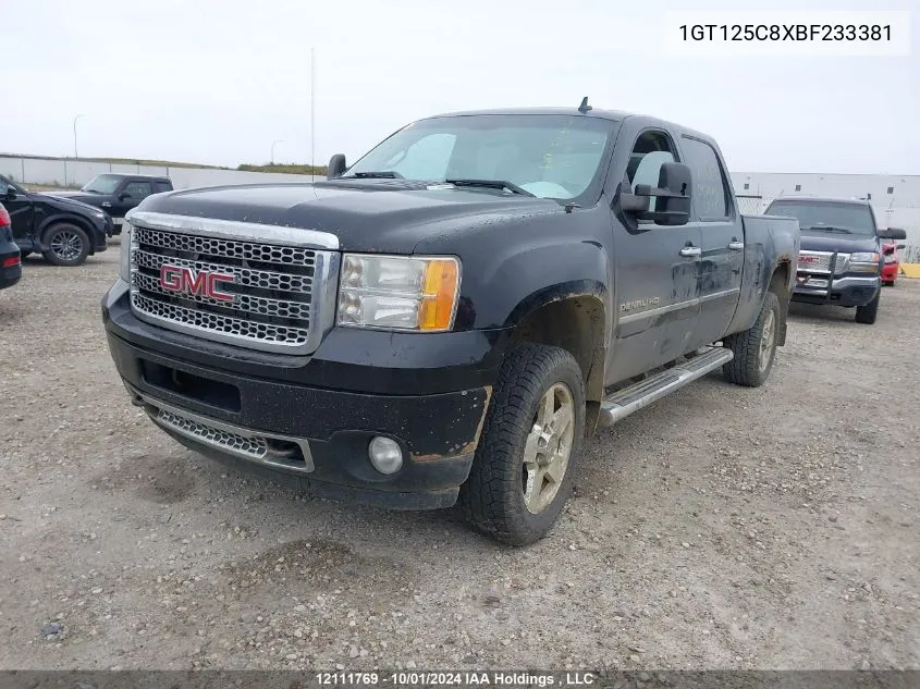 2011 GMC Sierra 2500Hd VIN: 1GT125C8XBF233381 Lot: 12111769