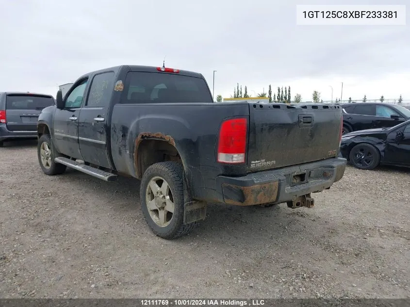 1GT125C8XBF233381 2011 GMC Sierra 2500Hd