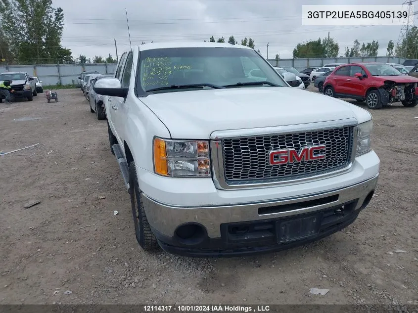 2011 GMC Sierra K1500 Sl VIN: 3GTP2UEA5BG405139 Lot: 12114317