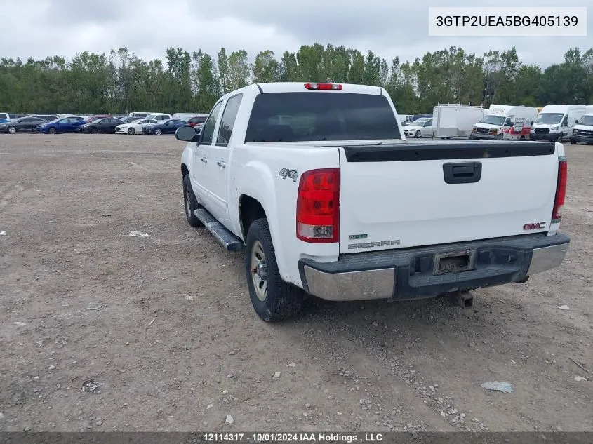 2011 GMC Sierra K1500 Sl VIN: 3GTP2UEA5BG405139 Lot: 12114317